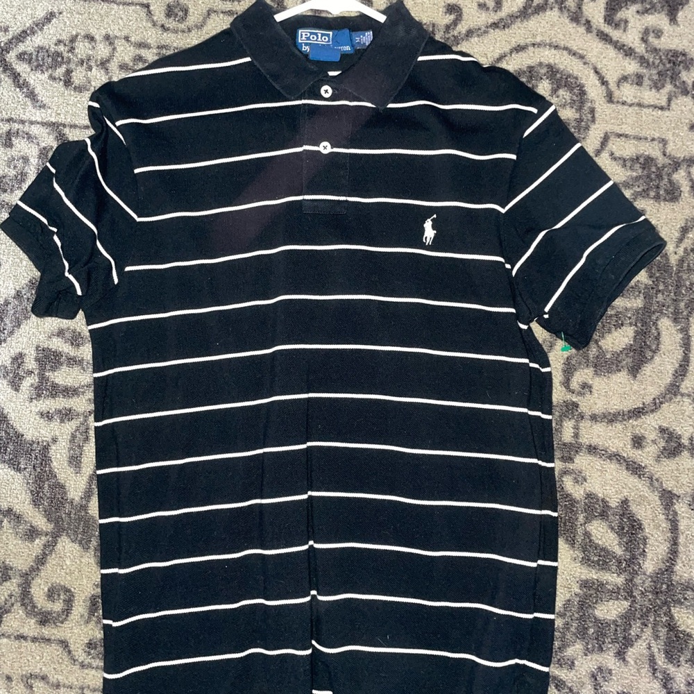 Ralph Lauren Dark Polo with White Stripes